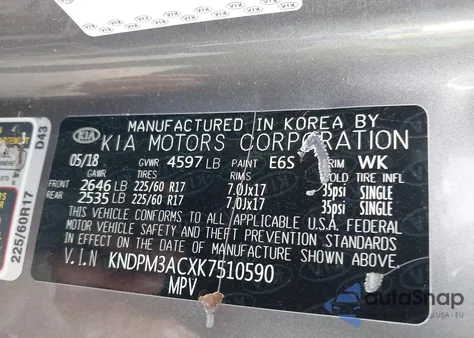 2019 Kia Sportage Lx from USA, damaged, VIN KNDPM3ACXK7510590